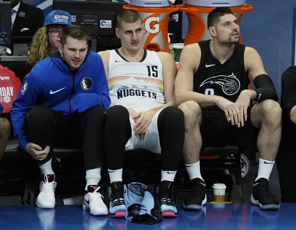 Luka Dončić, Nikola Jokić i Nikola Vučević
