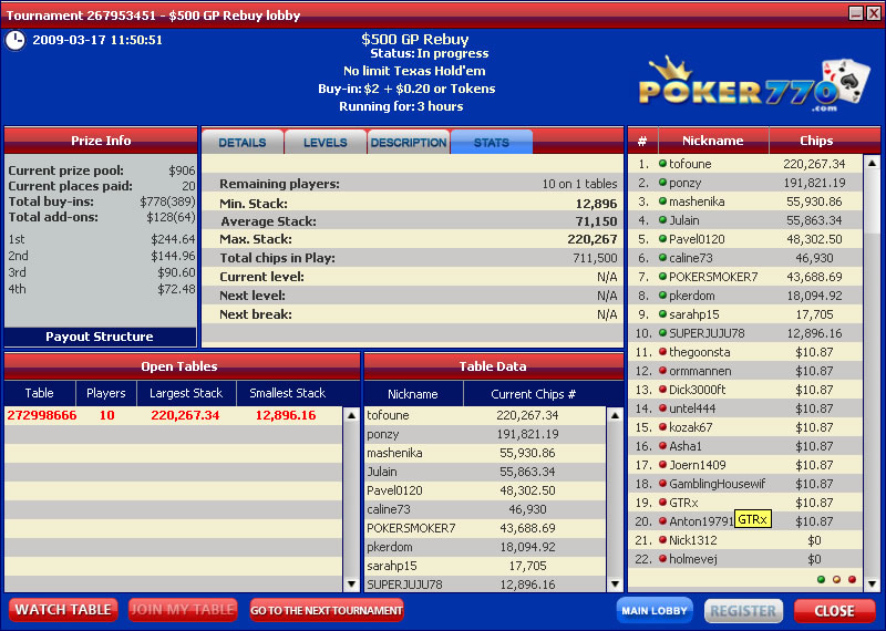 Poker770 screenshot 3